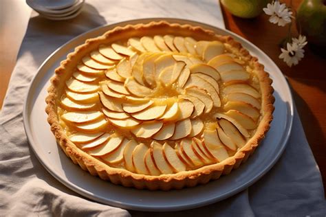 Pommes coupées en lamelles prêtes à être disposées sur la tarte