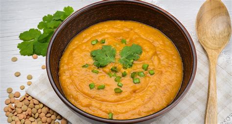 Lentilles corail cuites en purée