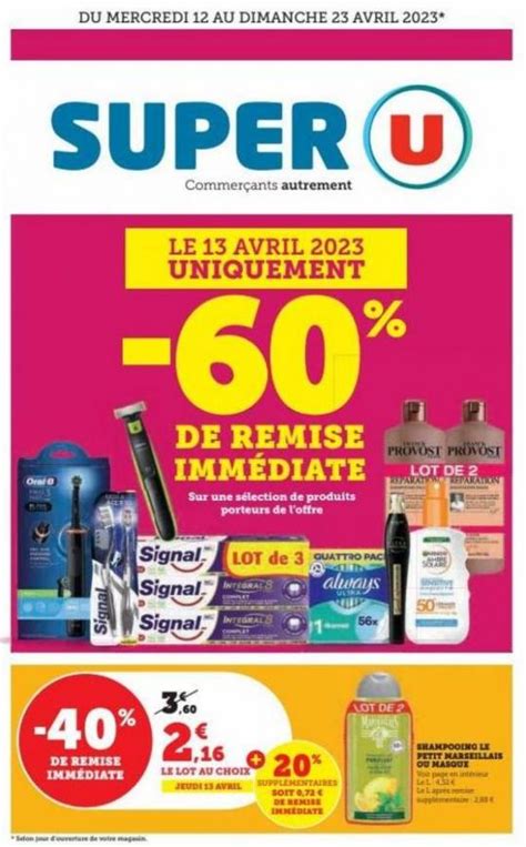 Page de catalogue Super U avec des appareils électroménagers