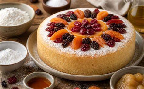 image génoise sans gluten et fruits