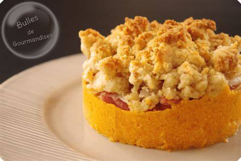 Infographie: étapes de préparation du crumble salé de courge butternut
