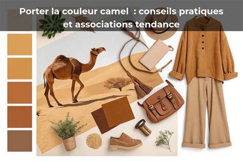 Infographie: Harmonie beige-camel et associations couleur