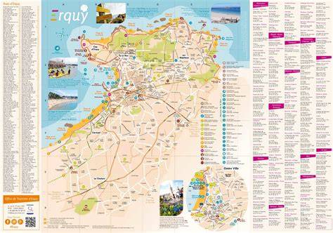 Plan du littoral d'Erquy et accès à la biscuiterie