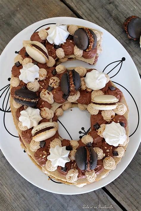 Image de number cake chocolat et oréos