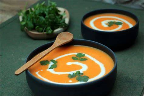 Velouté carottes coco coriandre - illustration étape cuissons