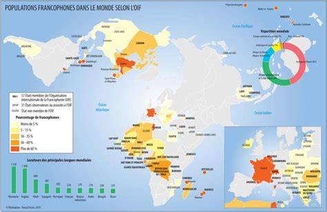 Carte des appellations régionales des beignets dans le monde francophone