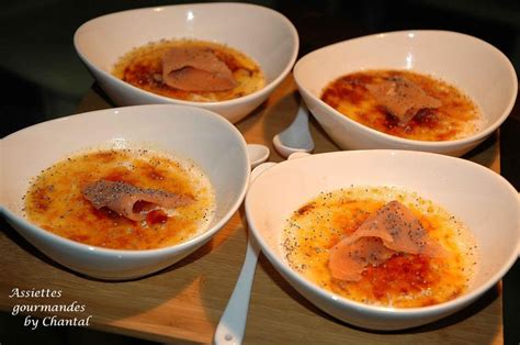 image de crème brûlée au saumon fumé, version classique et version entrée