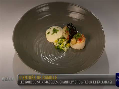 illustration plats Saint-Jacques chantilly chou-fleur