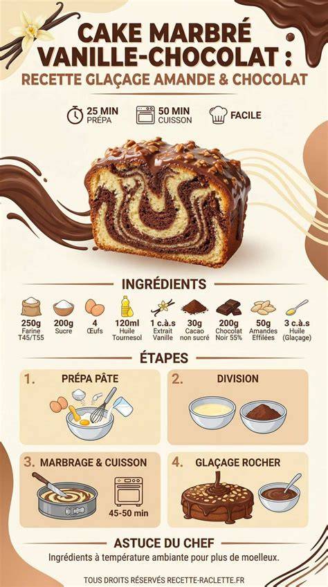 Glacage chocolat infographie (processus et textures)