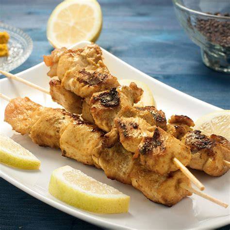 brochettes poulet curry fromage blanc image