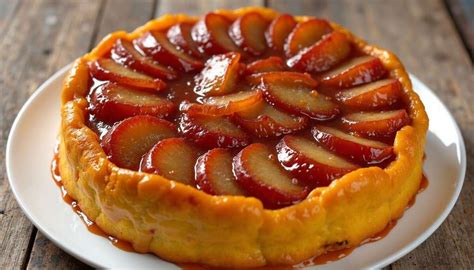 Tarte Tatin démoulée sur une grille