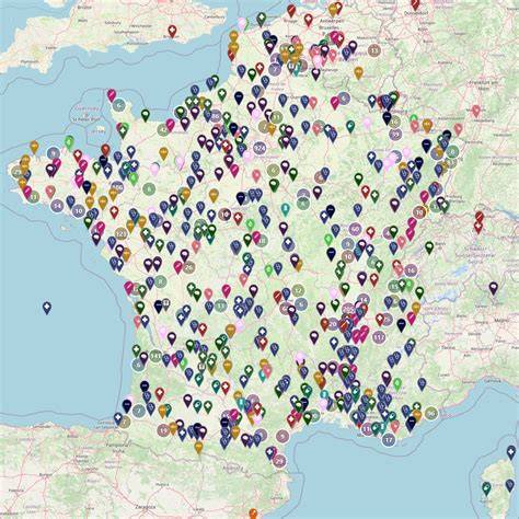 Carte des associations colorimétriques macaron - goûts et couleurs