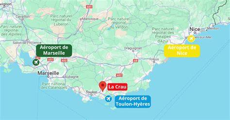 Carte locale montrant Six-Fours-les-Plages et La Crau
