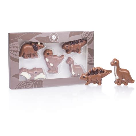 Illustrations diverses de dinosaures en chocolat