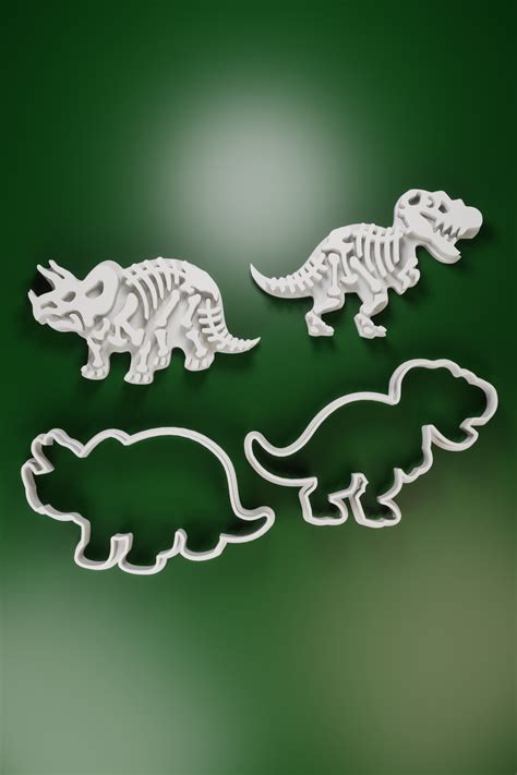 Collection d'emporte-pièces en forme de dinosaures