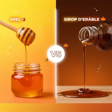 Infographie: comparaison pouvoir sucrant miel vs sucre