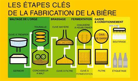 Illustration: schéma d’un processus de fabrication de bière fruitée