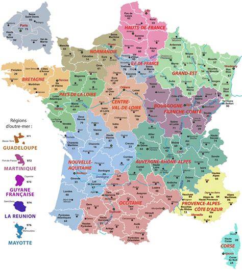 Carte des régions françaises citées et leurs confiseries typiques