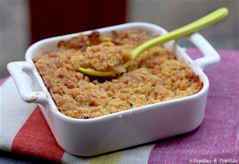 image close-up crumble pommes cannelle