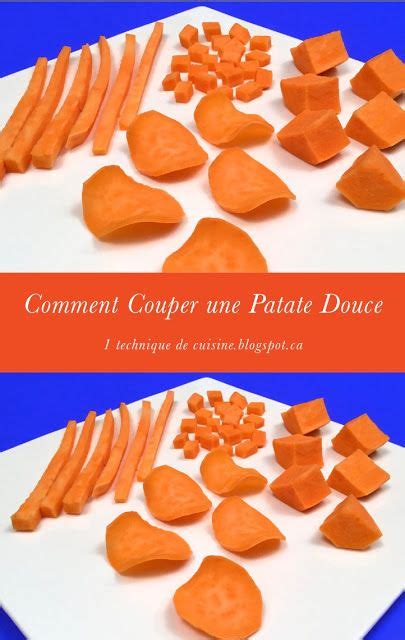 Couper la patate douce en dés