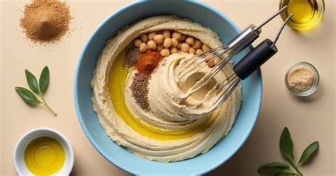 Robot culinaire mixant les ingrédients du houmous