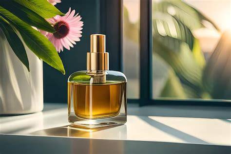 image de flacon vanille parfum moderne