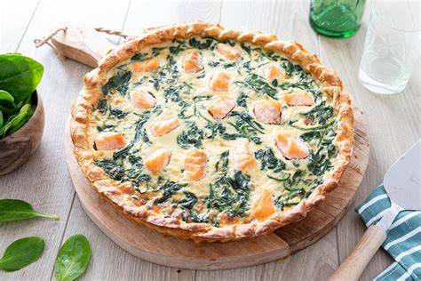 Quiche saumon épinards sans pâte illustration