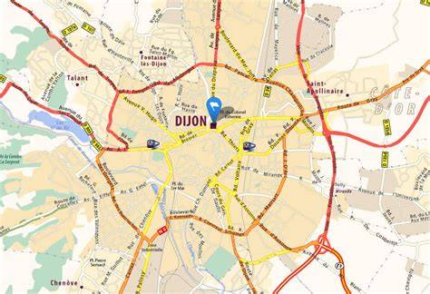 carte localisation Bourgogne et Toison d’Or Dijon
