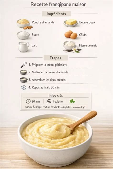 Crème Frangipane illustrations étape par étape