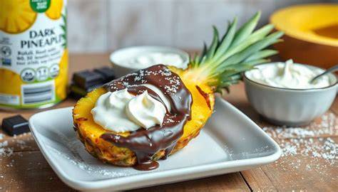 illustration d’ananas et chocolat gourmande