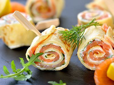 roules et makis de crêpes apéritifs