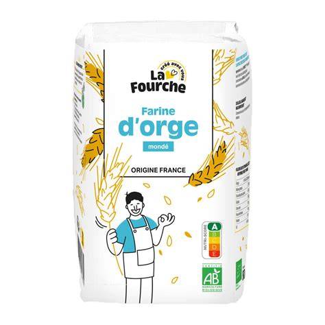 Farine d’orge mondé en rayon bio et magasins spécialisés