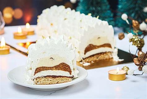 Bûche de Noël vanille praliné