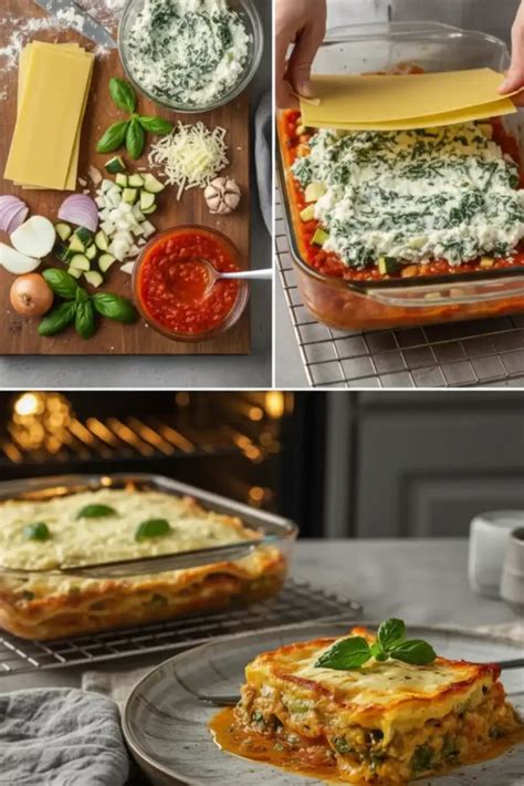 schéma étapes lasagnes patate douce