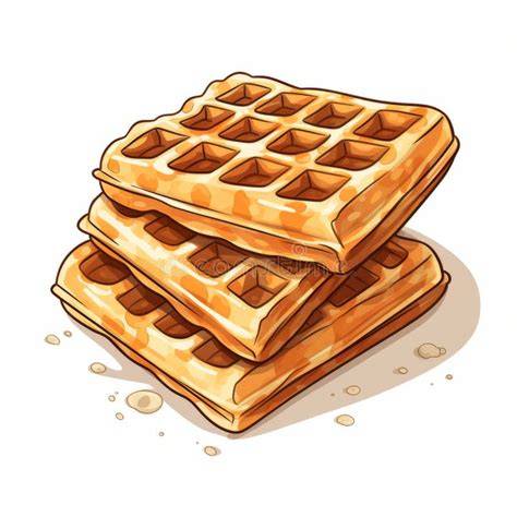 Illustration d'un gaufrier en action avec gaufres nappées de caramel beurre salé