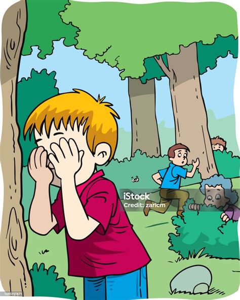 Illustration d'animaux jouant à cache-cache