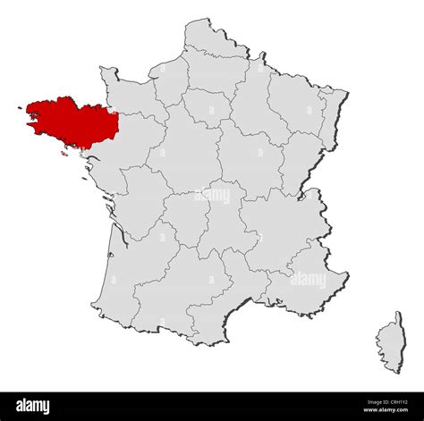 Carte de France mettant en évidence la Mayenne