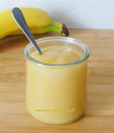 Recette compote banane pomme miel infographie