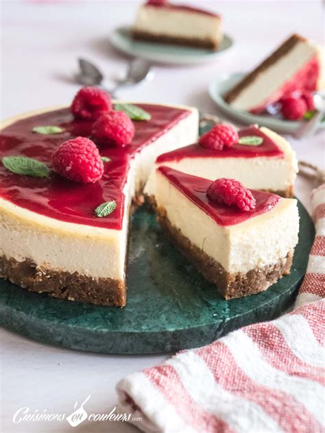 Framboises fraîches pour décorer un cheesecake
