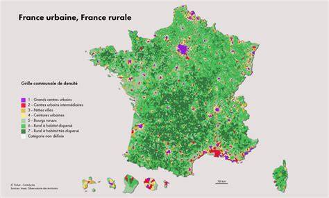 Carte locale montrant Flangebouche et zones rurales environnantes