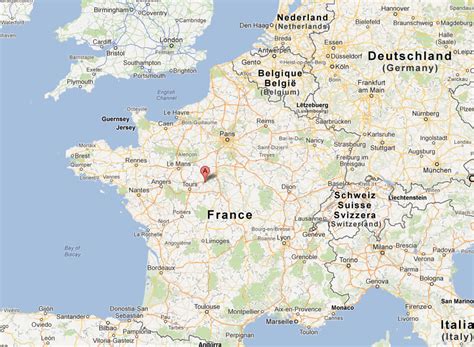 Carte des sites Poulain et villes associées (Blois et Villebarou)