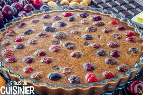 Illustration: schéma de la cuisson du clafoutis au chocolat dans un moule