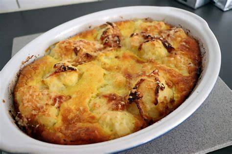 Infographie: Schéma de montage du gratin de chou-fleur au curry