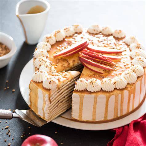 gâteau de crêpes pommes caramel beurre salé