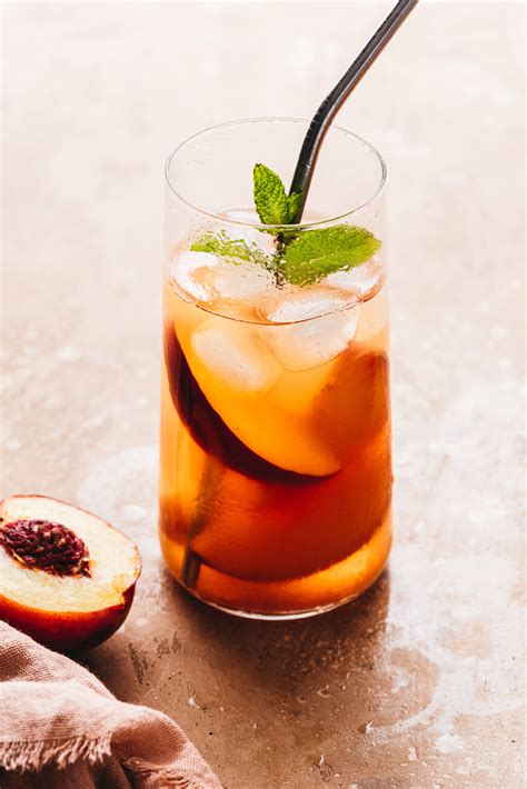 Thé glacé à la pêche