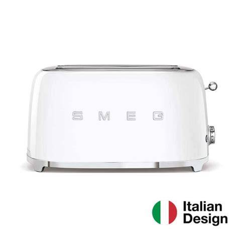 Design rétro années 50 SMEG avec finition chromée et blanc brillant