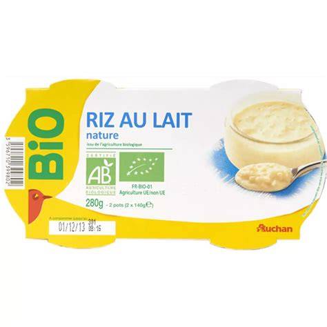dessert bio riz au lait illustration