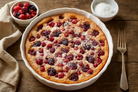 illustration clafoutis fruits rouges