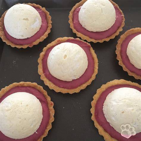 Infographie: Schéma du montage des tartelettes chiboust framboises