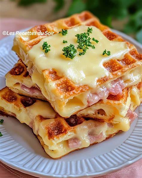 Gaufres salées dorées et croustillantes
